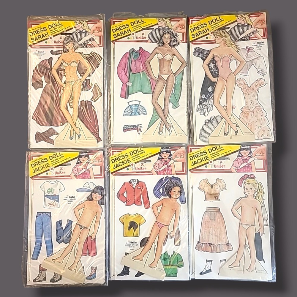 Margit Brandt UniSet Dress Doll Set of 6 Adult‎ & Child Paper Dolls NEW VTG